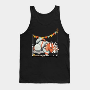 Dinosaur Triceratops Sleeping Tank Top